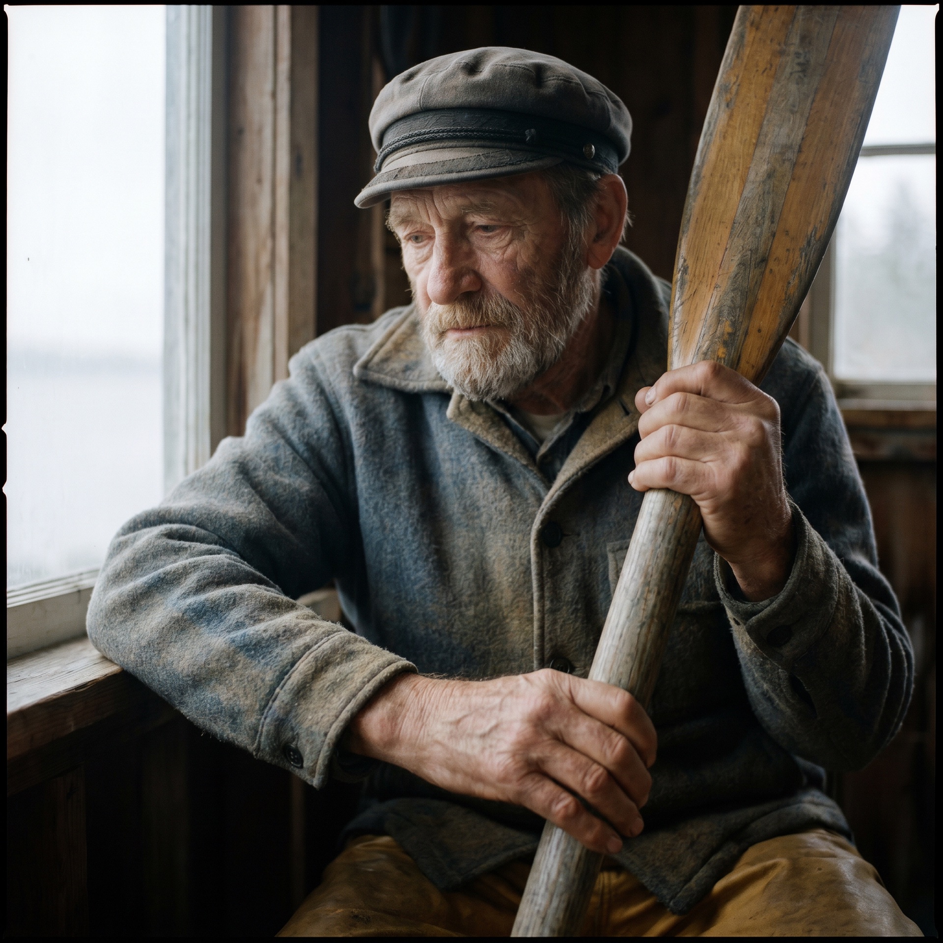 Weathered fisherman portrait